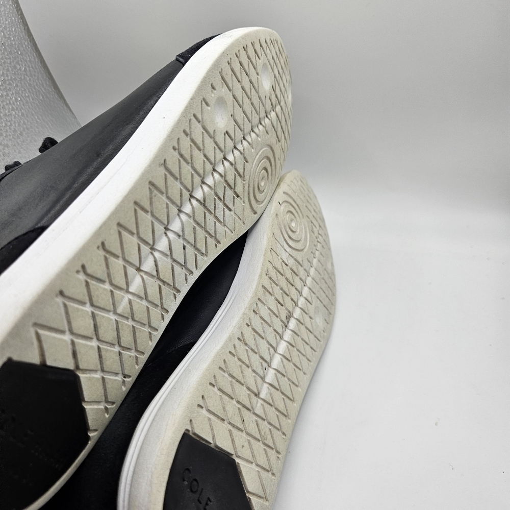 Cole Haan Grand.OS Women Size 10.5 B Black Leather Suede Low Top Casual Sneakers - Picture 8 of 10
